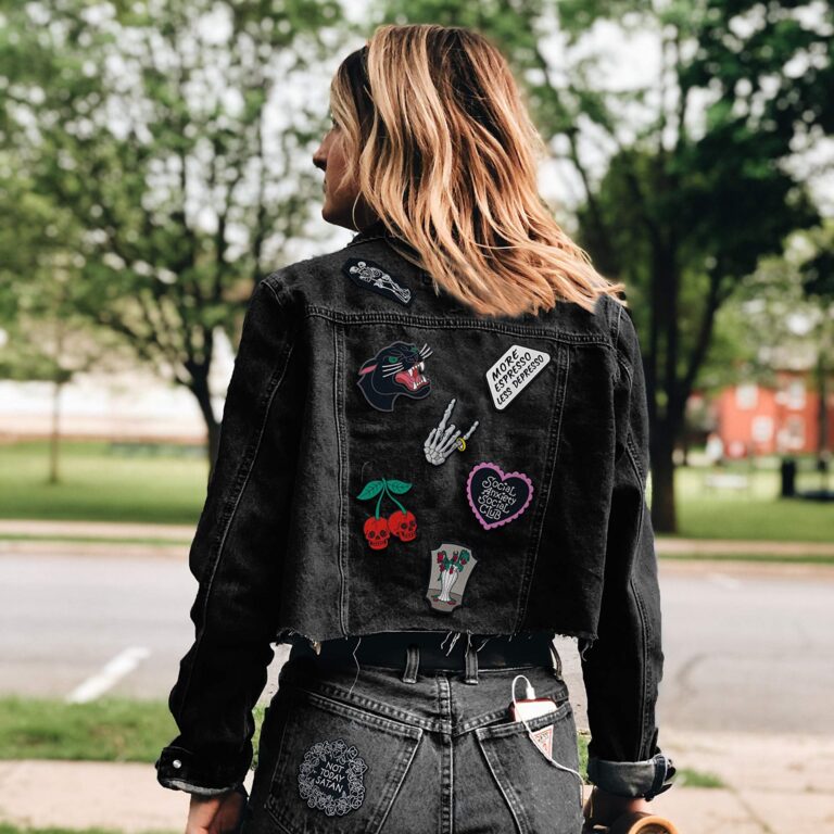 Streetwear Brand Embroidered Patches Applied On Jackets