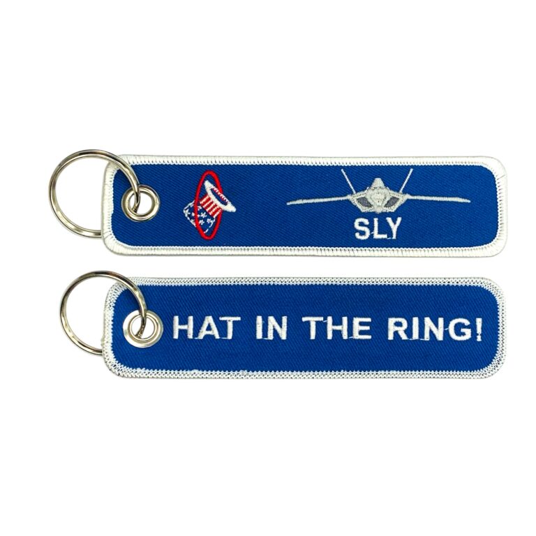Flight Embroidered Keychain