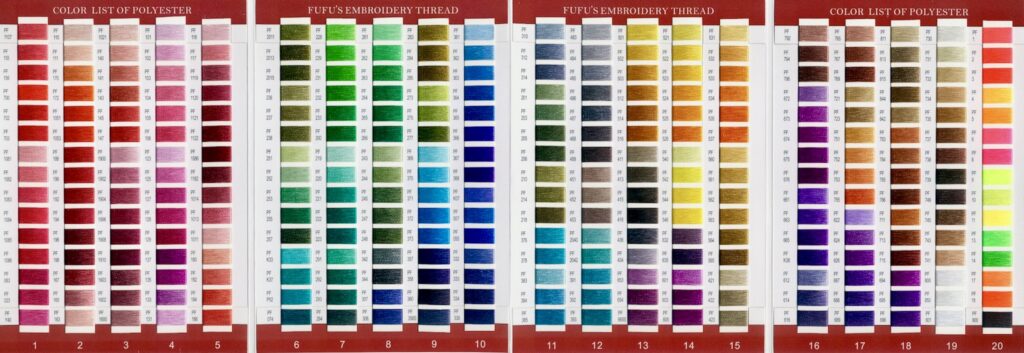 Fufus Polyester-Garn-Tabelle