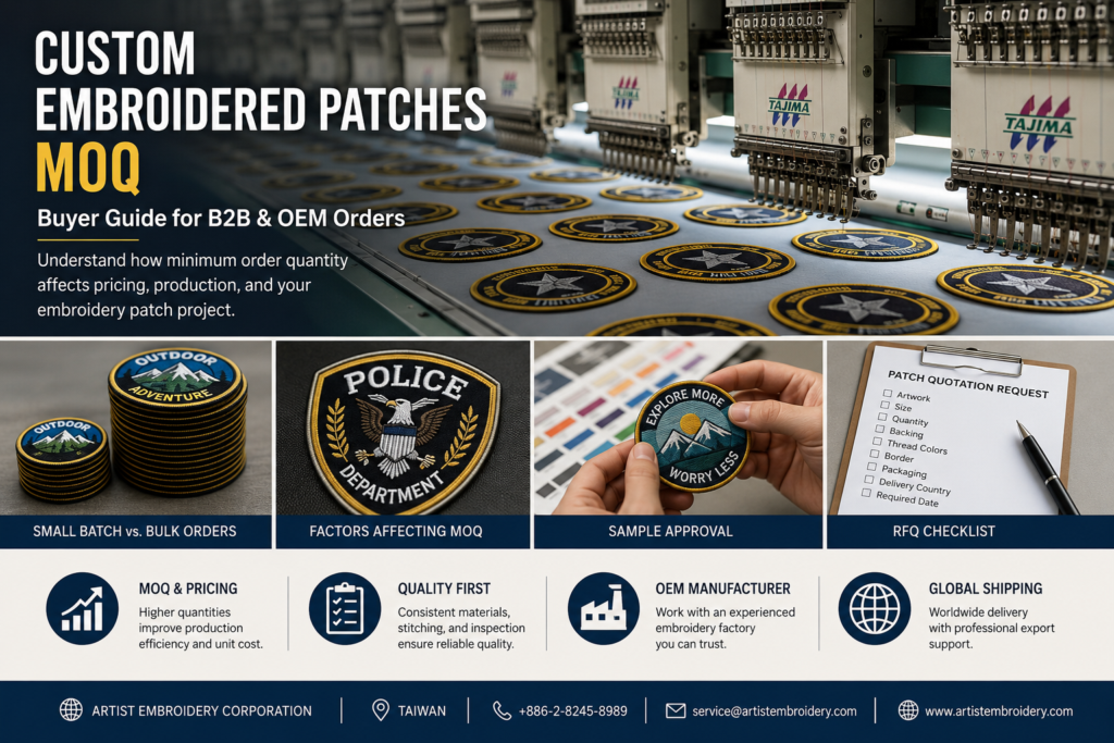 Custom Embroidered Patches Moq