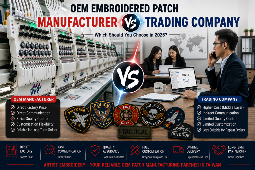 Oem Embroidered Patch Manufacturer Vs Trading Company
